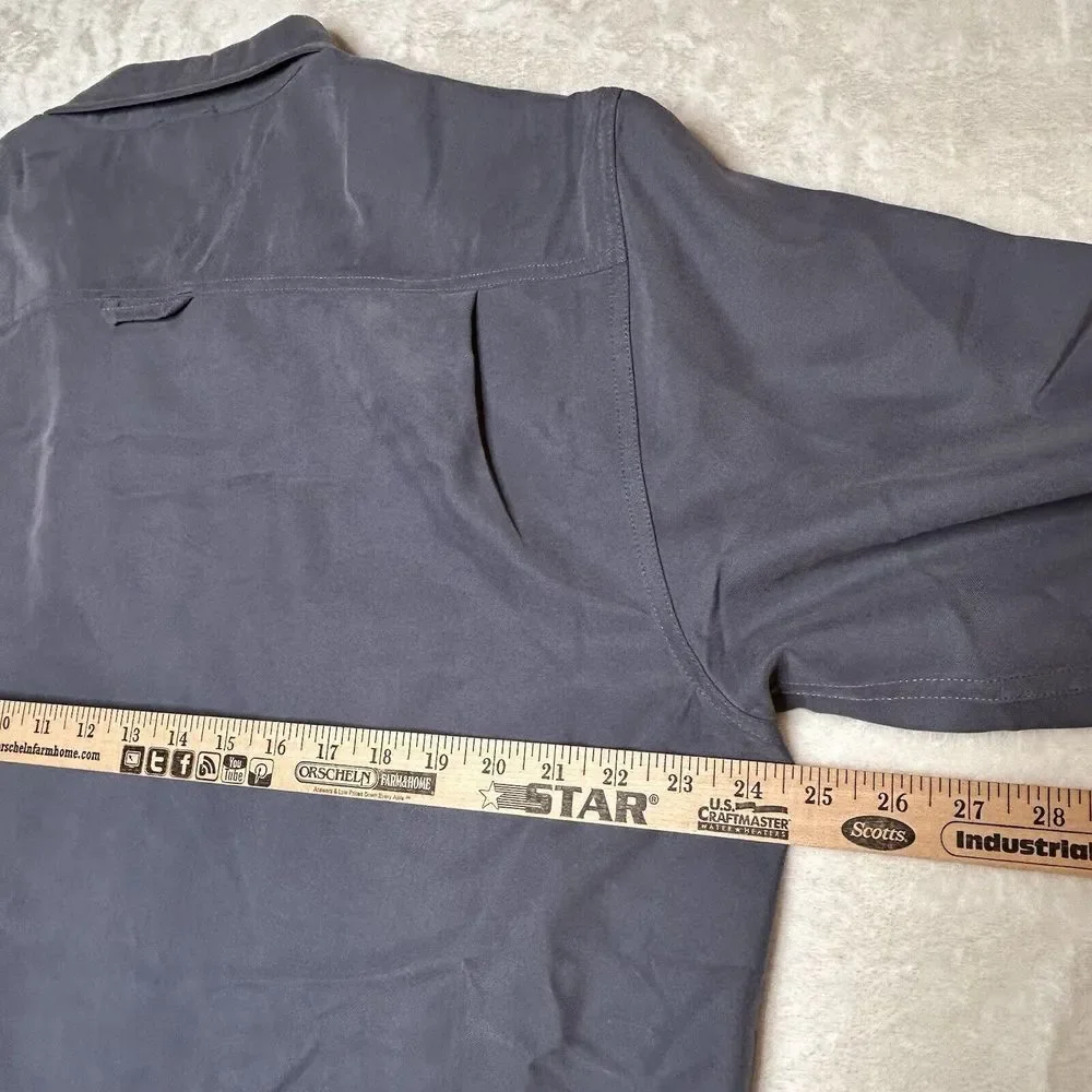 The Northface Mens XL ACCX Gray Roll Tab Long‎ Sleeve Button Down Hiking Shirt
